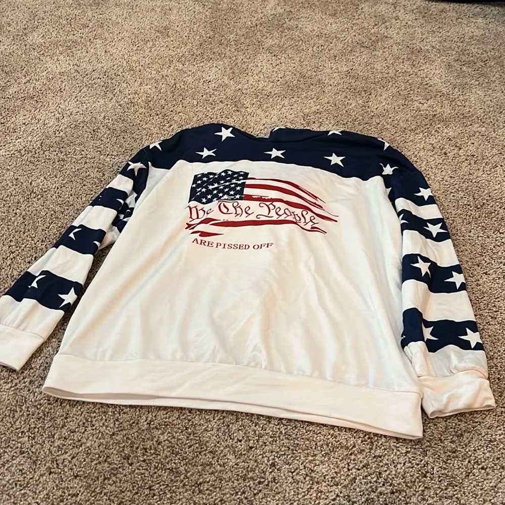 American flag sweatshirt
